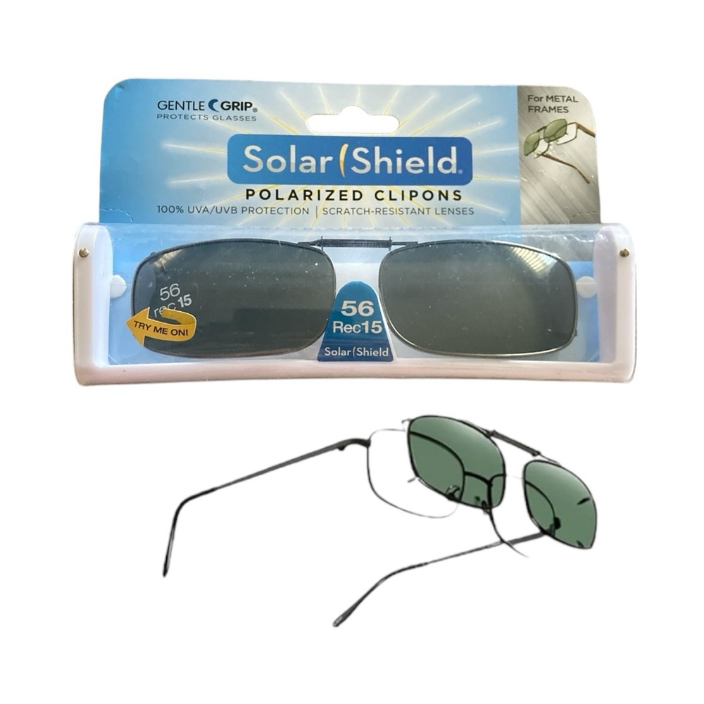 Solar Shield Polarized 56 Rec15 Clip Ons